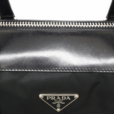Prada 2WAY Shoulder Bag Tote Bag Triangle Logo Silver Hardware Testo BN1059 [Handbag]