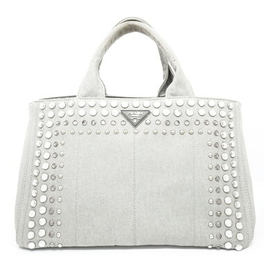 [Beauty] Prada Bijou Tads 2WAY Handbag Shoulder Bag Silver Hardware Kanapa B2642O [Tote Bag]