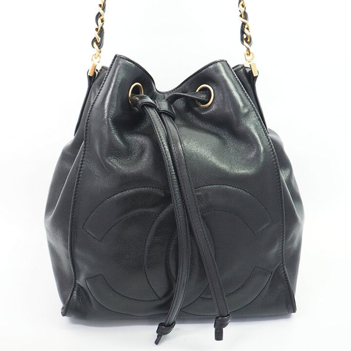 楽天市場】【返品OK】【美品】シャネル 巾着 ワンショルダー CC 