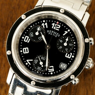 エルメスHERMESクリッパークロノ腕時計中古