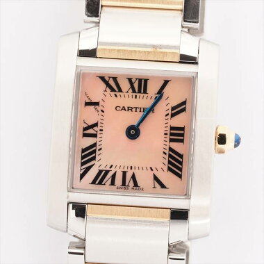 ãThree times points until 10/23ã Cartier Cartier Tank Francaise 2384 (Pink shell) ãSecond hand mechã
