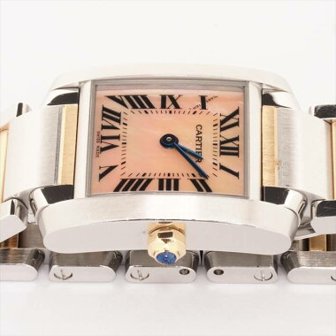 ãThree times points until 10/23ã Cartier Cartier Tank Francaise 2384 (Pink shell) ãSecond hand mechã