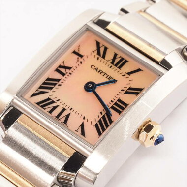 ãThree times points until 10/23ã Cartier Cartier Tank Francaise 2384 (Pink shell) ãSecond hand mechã