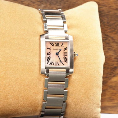 ãThree times points until 10/23ã Cartier Cartier Tank Francaise 2384 (Pink shell) ãSecond hand mechã
