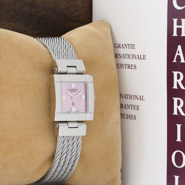 CHARRIOLシャリオールサントロペピンクシェル/8PダイヤCELS.71.17336544282【中古】腕時計