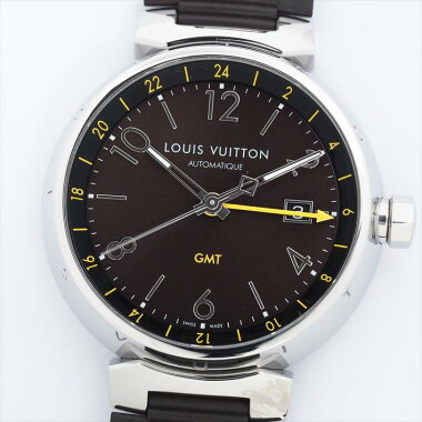 【オーバーホール・新品仕上げ済み】LOUISVUITTONルイヴィトンタンブールGMTQ1155IE4558【中古】腕時計