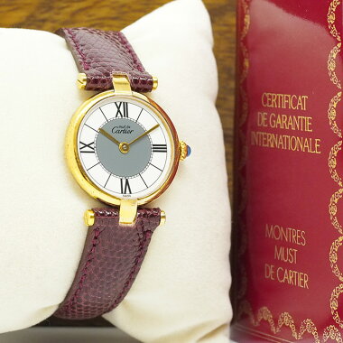 Cartier Must Vendome (VLC) Vermeil [Used] Ladies watch