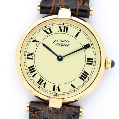 カルティエマストヴァンドーム(VLC)ヴェルメイユレディースCartiermustVENDOME(VLC)VERMEIL【中古】【腕時計】