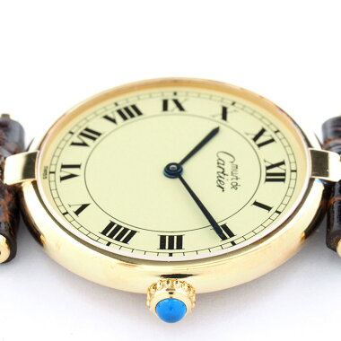 カルティエマストヴァンドーム(VLC)ヴェルメイユレディースCartiermustVENDOME(VLC)VERMEIL【中古】【腕時計】