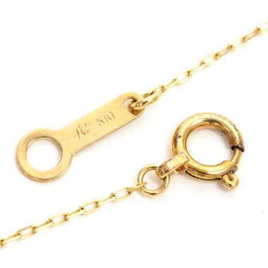 Yeondish Pavé Diamond & Ruby Style Flower Motif Reversible Pendant Necklace 10K Yellow Gold [Used] [Pendant]