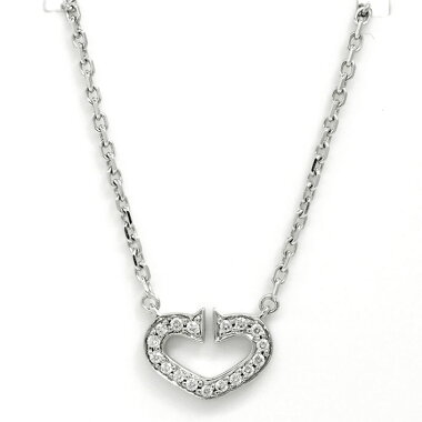 [Used] [New Finished] Cartier C Heart Symbol Diamond K18WG [Pendant]