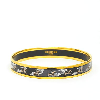 【中古】エルメスエマイユ騎馬民族モチーフ【バングル】