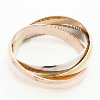 [New Products] [Pre-owned] [New Finished] Cartier Trinity Ring 18K White Gold / 18K Yellow Gold / 18K Pink Gold 50 [Ring]