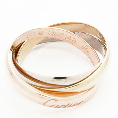 [New Products] [Pre-owned] [New Finished] Cartier Trinity Ring 18K White Gold / 18K Yellow Gold / 18K Pink Gold 50 [Ring]