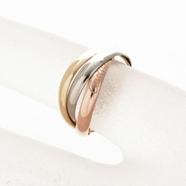 [New Products] [Pre-owned] [New Finished] Cartier Trinity Ring 18K White Gold / 18K Yellow Gold / 18K Pink Gold 50 [Ring]