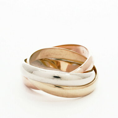 [New Arrivals] [Used] [New Finished] Cartier Trinity Ring 18K White Gold/18K Yellow Gold/18K Pink Gold 51 [Ring]
