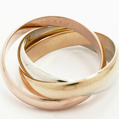 [New Arrivals] [Used] [New Finished] Cartier Trinity Ring 18K White Gold/18K Yellow Gold/18K Pink Gold 51 [Ring]