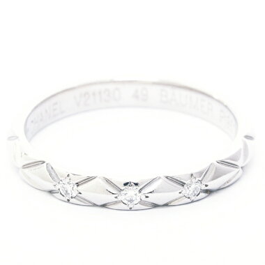 【GOODA掲載】【新入荷商品】【中古】【新品仕上げ済み】シャネルマトラッセリング3Pダイヤモンドプラチナ95049【指輪】