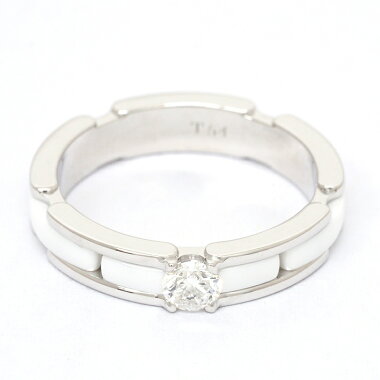 【中古】シャネルウルトラコレクションリング1Pダイヤモンド18金ホワイトゴールド54【指輪】【GOODA掲載】【新品仕上げ済み】