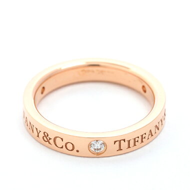 ティファニー3Pダイヤモンドバンドリング18金ピンクゴールド5号【指輪】【新品仕上げ済み】