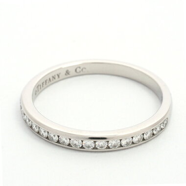 ティファニーハーフエタニティチャネルセットダイヤモンドリングプラチナ95010号【指輪】【新品仕上げ済み】