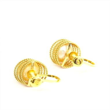 Twist Wire Ring Pearl Earring Screw Type [Used] Ladies Jewelry Accessories Gift Present