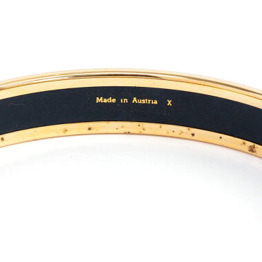 Hermes Emmaille Bangle Bracelet Black x Gold Color [Used] [Bangle]