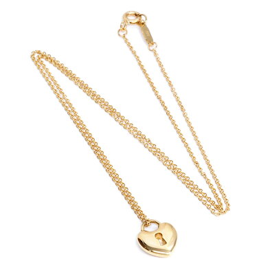 [Newly finished] Tiffany Heart Cadena Mini Pendant Necklace K18YG [Used] [Pendant]