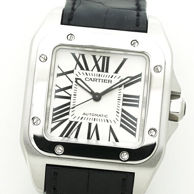 【GOODA掲載】【新入荷商品】【中古】カルティエサントス100MMRef.W20106X8男女兼用CartierSantos100MM【腕時計】