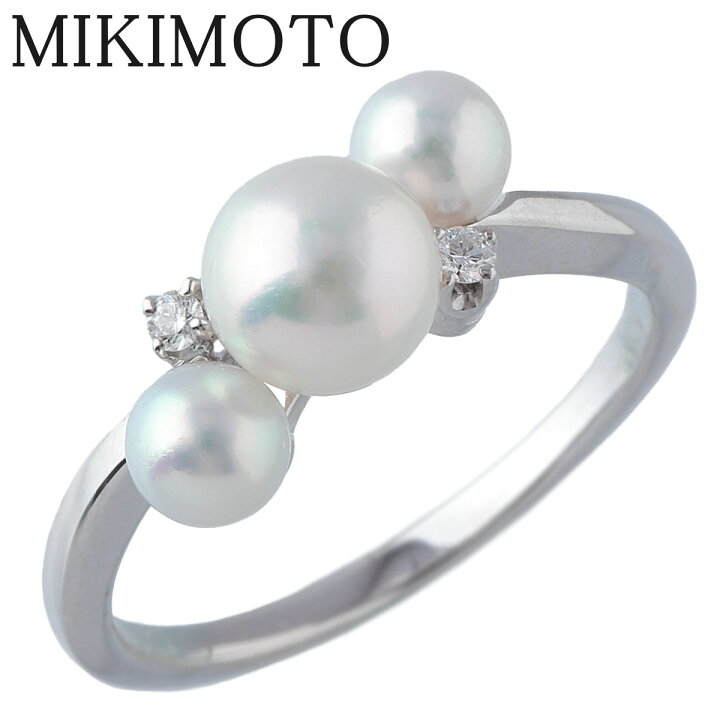 楽天市場】ミキモト パール ダイヤ リング 現行モデル アコヤパール4.2  