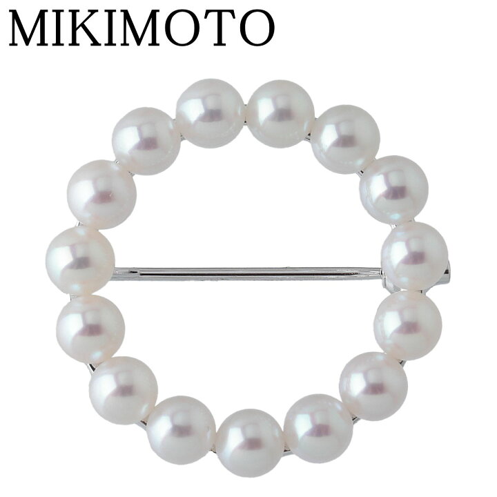 ミキモト パール サークル ブローチ アコヤパール 4.4mm【18916 