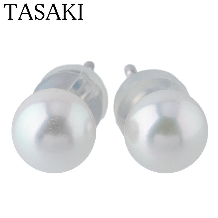 楽天市場】タサキ パール ピアス アコヤパール6.2mm 750WG 新品仕上げ 