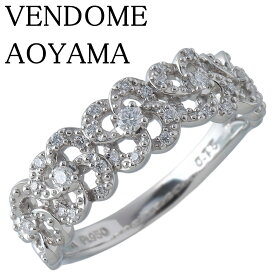 ヴァンドーム青山 ダイヤ リング クロンヌ 0.15ct 11号 Pt950 新品仕上げ済 VENDOME AOYAMA VA【中古】22465