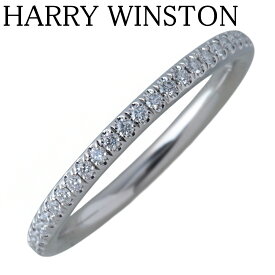ハリーウィンストン マイクロパヴェ ダイヤ リング 9号弱 幅1.9mm Pt950 フルエタニティ 箱 新品仕上げ済 HARRY WINSTON【中古】22164