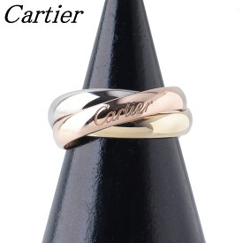 カルティエ トリニティ リング MM クラシック #48 幅3.4mm 750PG/WG/YG スリーカラー 新品仕上げ済 Cartier【中古】24897