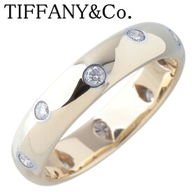ティファニー ドッツ ダイヤ リング 10号 750YG/PT950 10ポイントダイヤ 新品仕上げ済 TIFFANY【中古】26280