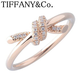 ティファニー ノット ダイヤ リング 現行モデル 約12号 Au750PG 箱 新品仕上げ済 TIFFANY【中古】26288