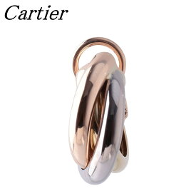 カルティエ トリニティ ピアス フープ 片方 Au750PG/WG/YG スリーカラー 新品仕上げ済 Cartier【中古】26342