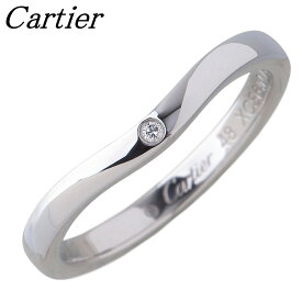 カルティエ ダイヤ リング バレリーナ ウェディング カーブ 3PD #48 幅2.1mm Pt950 新品仕上げ済 Cartier【中古】26279