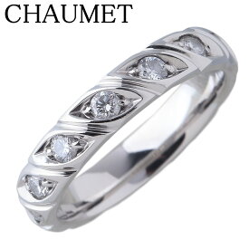 ショーメ トルサード ダイヤ リング 幅3.6mm 7PD #50 Pt950 保証書(2022年) 新品仕上げ済 CHAUMET【中古】26281