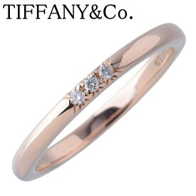 ティファニー ダイヤ リング クラシック バンド フォーエバー 3PD 約9号 幅1.9mm Au750PG 新品仕上げ済 TIFFANY【中古】26375