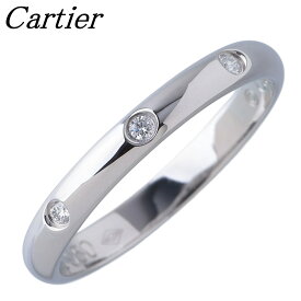 カルティエ ダイヤ リング 1895 ウェディング 3PD #51 幅2.5mm Pt950 新品仕上げ済 Cartier【中古】26411