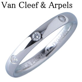 ヴァンクリーフ＆アーペル ダイヤ リング タンドルモン エトワール #47 3PD Pt950 幅2.5mm 新品仕上げ済 VanCleef&Arpels VCA【中古】27671
