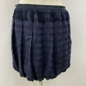 FRAPBOIS フラボア ミニスカート スカート Skirt Mini Skirt, Short Skirt ギャザースカート ボーダー【USED】【古着】【中古】10022013
