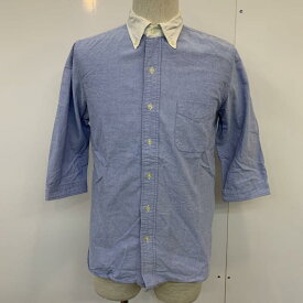 BEAMS ビームス 七分袖 シャツ、ブラウス Shirt, Blouse カジュアルシャツ ボタンダウン 無地【USED】【古着】【中古】10022703