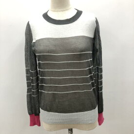 JEANASIS ジーナシス 長袖 カットソー Cut and Sewn シースルー ボーダー【USED】【古着】【中古】10022780