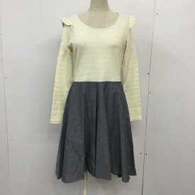 earth music&amp;ecology アースミュージックアンドエコロジー ひざ丈スカート ワンピース One-Piece Medium Skirt タグ付 ダンガリードッキング ボーダー【USED】【古着】【中古】10045169