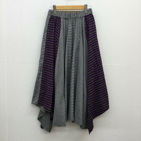 JEANASIS ジーナシス ロングスカート スカート Skirt Long Skirt クレイジーパターンチェックアシメスカート【USED】【古着】【中古】10045954