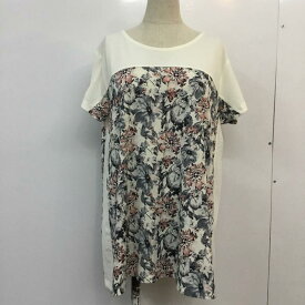 ELLE エル 半袖 カットソー Cut and Sewn 花柄 チュニック Tシャツ【USED】【古着】【中古】10049193