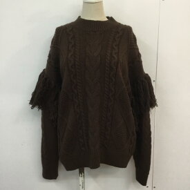 EMODA エモダ 長袖 ニット、セーター Knit, Sweater フリンジケーブルニット 041862632101【USED】【古着】【中古】10060889